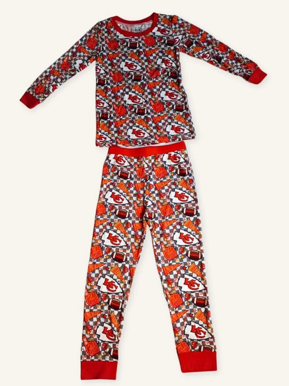 Game Day Football Bamboo Pajamas 5T | Cozy Kids Two Piece Set